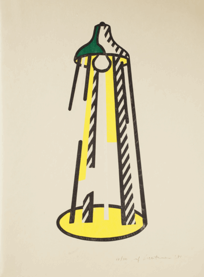 Roy Lichtenstein Woodcut, Lamp, 1981