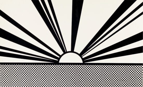 Roy Lichtenstein Screen Print, Landscape 4, 1967