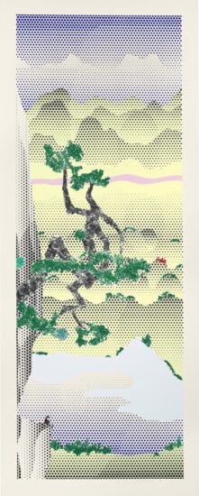 Roy Lichtenstein Lithograph, Landscape with Poet, 1996