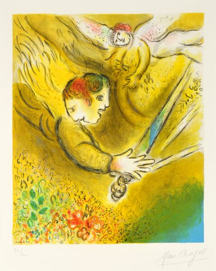 Marc Chagall Lithograph, L’ange du jugement (The Angel of Judgment), 1974