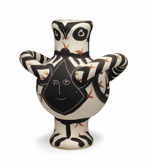 Pablo Picasso Ceramic, Large bird, black face, 1951