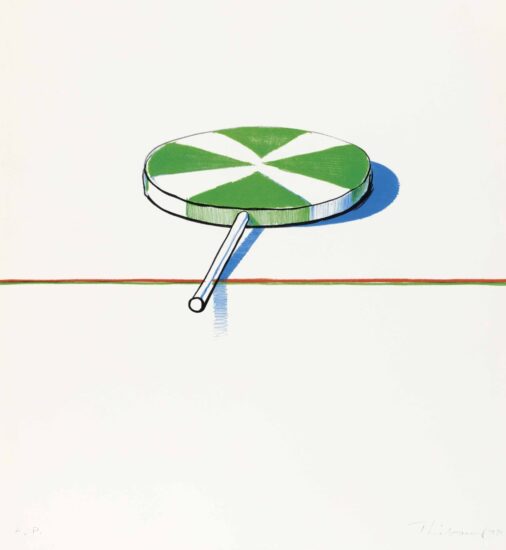 Wayne Thiebaud Lithograph, Large Sucker, from Seven Still Lifes and a Rabbit, 1971