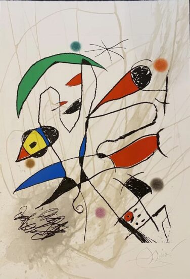 Joan Miró Etching and Aquatint, L'Avaleur de Sabre Lune (The Moon Saber Swallower), 1975
