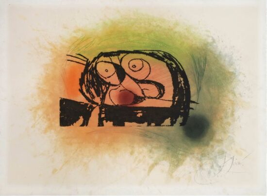 Joan Miró Etching and Aquatint, Le Bousier (The Dung Beetle), 1978