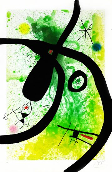 Joan Miró Etching, Le Chasseur de Pieuvres (The Octopus Hunter), 1969