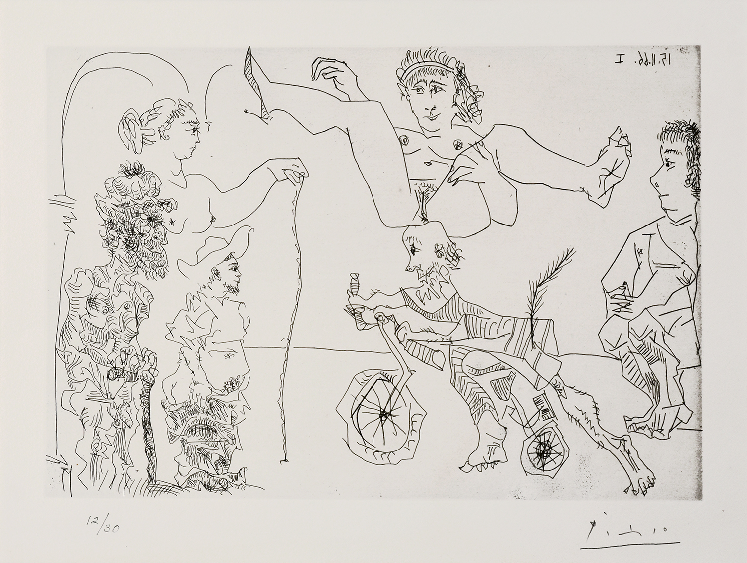 Pablo Picasso, Le Cocu Magnifique (The Magnificent Cuckold) Plate 5, 1968