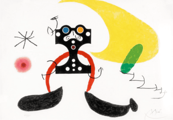 Joan Miró Etching Aquatint with Carborundum, Le Cosmonaute (The Cosmonaut), 1969
