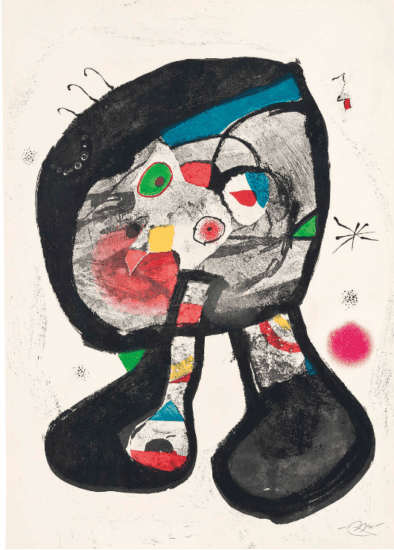 Joan Miró Etching, Le Fantôme de L'Atelier (The Phantom of the Workshop), 1987