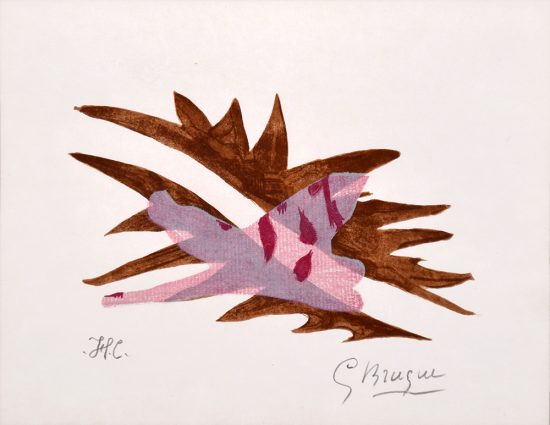 Georges Braque Lithograph, Le Feuille morte from Lettera amorosa, 1963