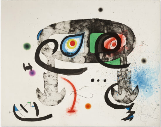 Joan Miró Etching and Aquatint, Le Hibou Blasphémateur (The Blasphemous Owl), 1975
