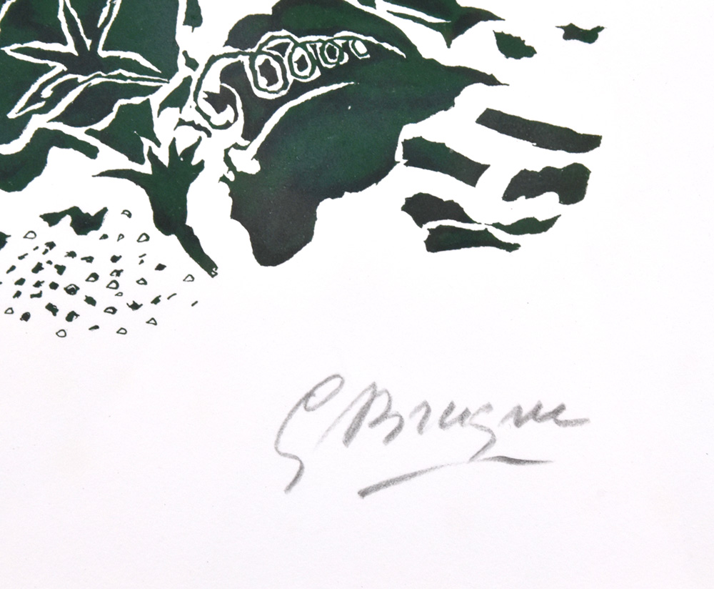 Georges Braque signature, Le Liseron vert from Lettera amorosa, 1963