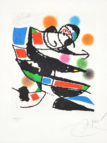 Joan Miró Etching, Le Marteau Sans Maître (The Hammer without a Master), Pl.6 1976