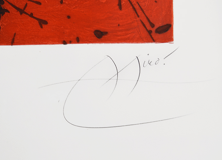 Joan Miró signature, Le Matador (The Matador), 1969