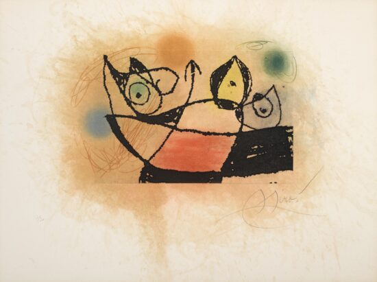 Joan Miró Etching and Aquatint, Le Mulot (The Field Mouse), 1978