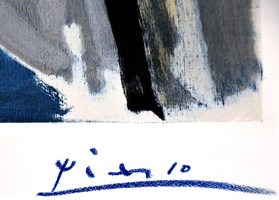 Pablo Picasso signature, Le Peintre (The Painter), 1963