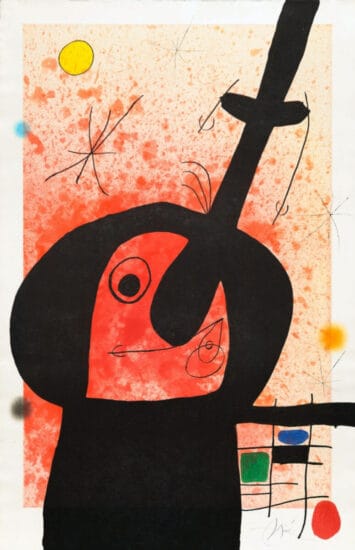 Joan Miró Etching, Le Penseur Puissant (The Mighty Thinker), 1969