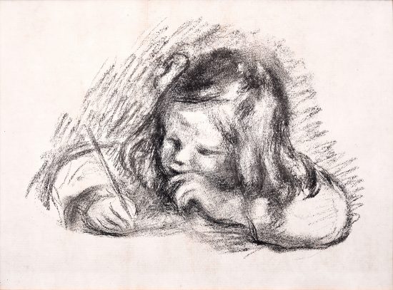 Renoir Lithograph, Le petit garcon au porte-plume (Little Boy with Quill Pen), c.1900