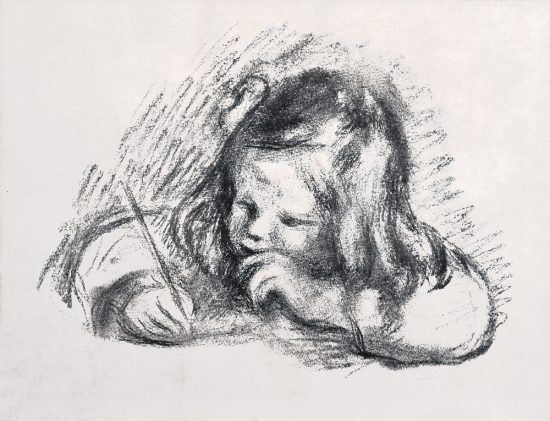 Renoir Lithograph, Le petit garcon au porte-plume (Little Boy with Quill Pen), c.1900