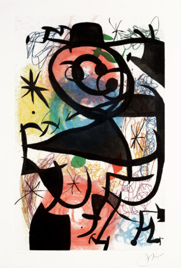 Joan Miró, Le Pitre Rose (The Pink Clown), 1974