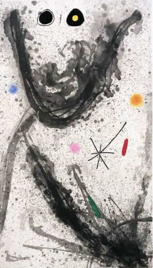 Joan Miró Etching Aquatint with Carborundum, Le Puisatier (Well Digger), 1969