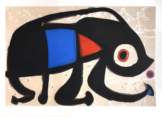 Joan Miró Aquatint, Le Rat des Sables (The Sand Rat), 1975