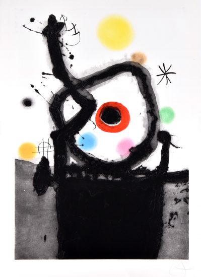 Joan Miró Etching, Le Rebelle (The Rebel), 1967