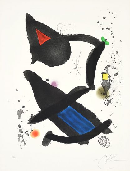Joan Miró Etching, Le Roi David (King David), 1972