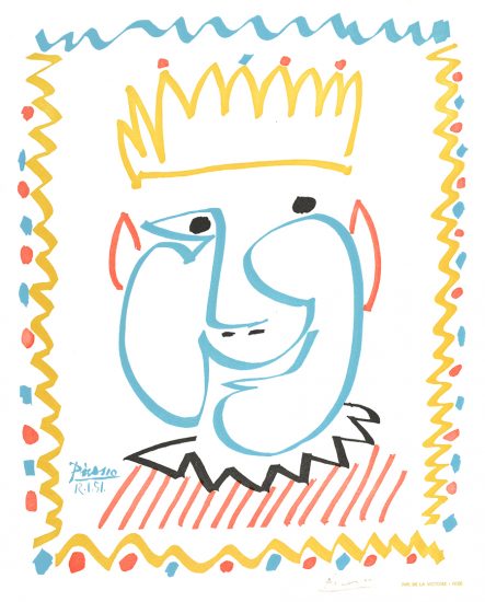 Pablo Picasso Lithograph, Le Roi (The King), 1951