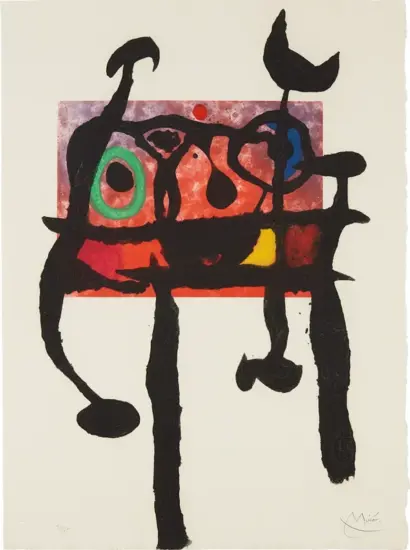 Joan Miró Aquatint, Le Samouraï (The Samurai), 1968
