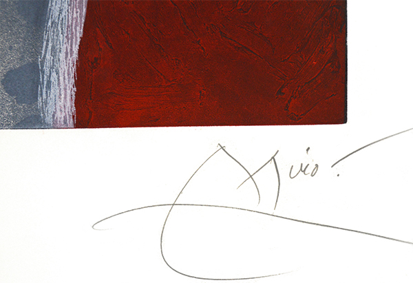 Joan Miró signature, Le Somnambule (The Sleepwalker), 1974