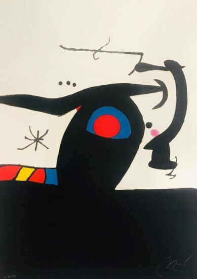 Joan Miró Etching and Aquatint, Le Tambour-Major (The Drum-Major), 1978