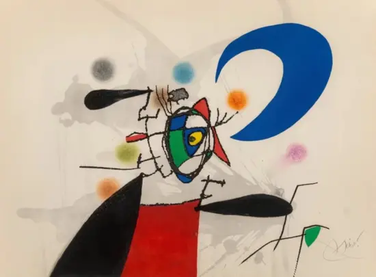 Joan Miró Etching and Aquatint, Le Mégère et la Lune (The Shrew and the Moon), 1973