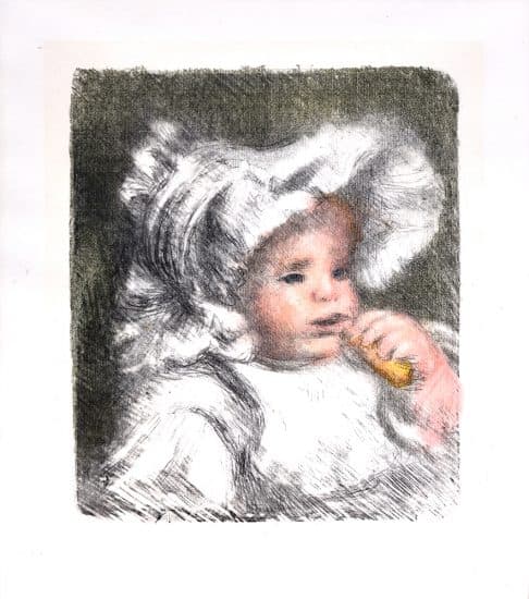 Renoir Lithograph, L’enfant aux biscuit (Child with Cookie) , 1899