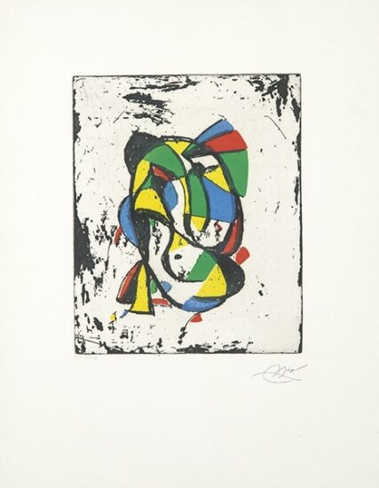 Joan Miró Etching, Les Adieux (Farewells), 1981