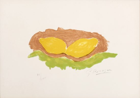 Georges Braque Lithograph, Les Citrons (Lemons), 1954