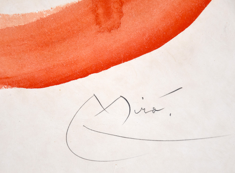 Joan Miró signature, Les Essències de la Terra (The Essences of the Land), 1968