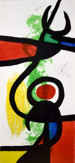 Joan Miró Etching Aquatint with Carborundum, Les Grandes Manœuvres (The Great Maneuvers), 1973