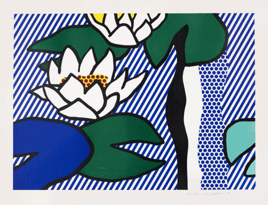 Roy Lichtenstein Woodcut, Les Nymphéas, 1993