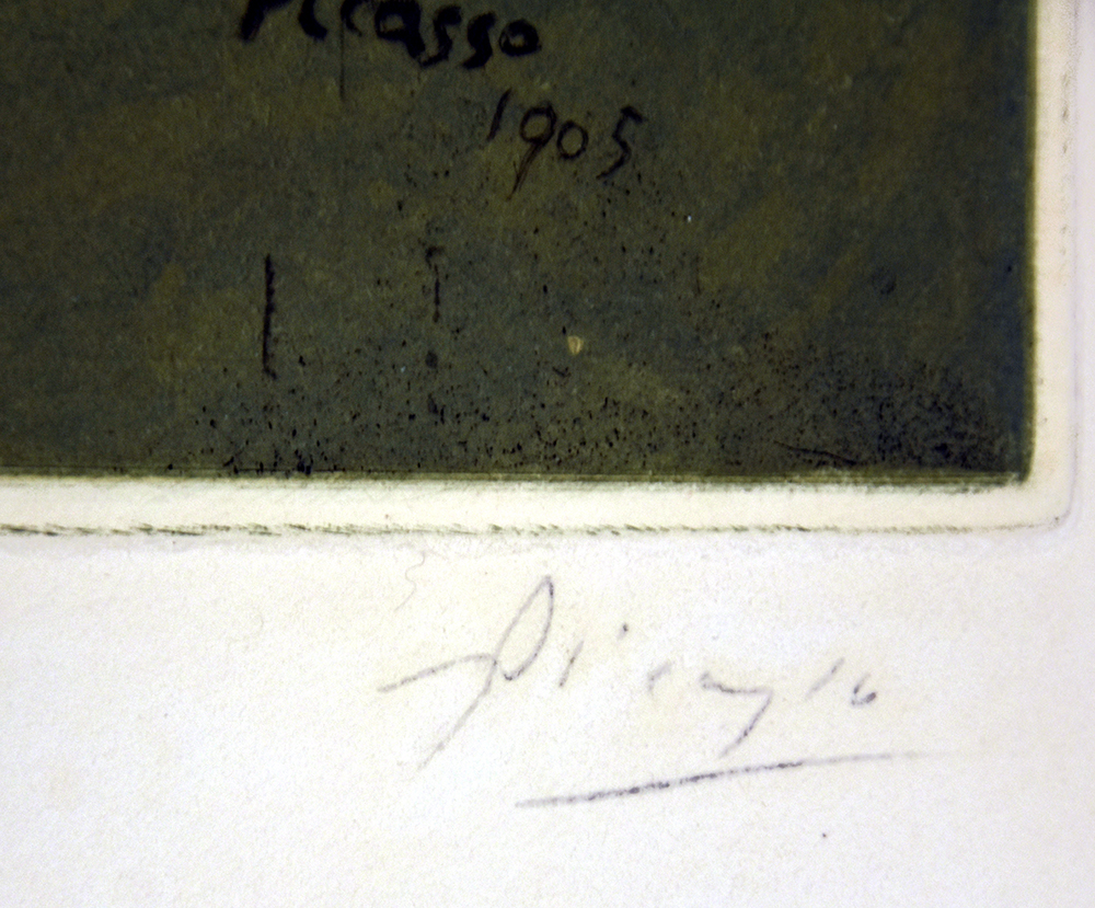 Pablo Picasso signature, Les Saltimbanques (The Acrobats), 1922