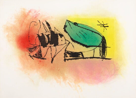 Joan Miró Etching and Aquatint, Les Scarabées (The Beetles), 1978