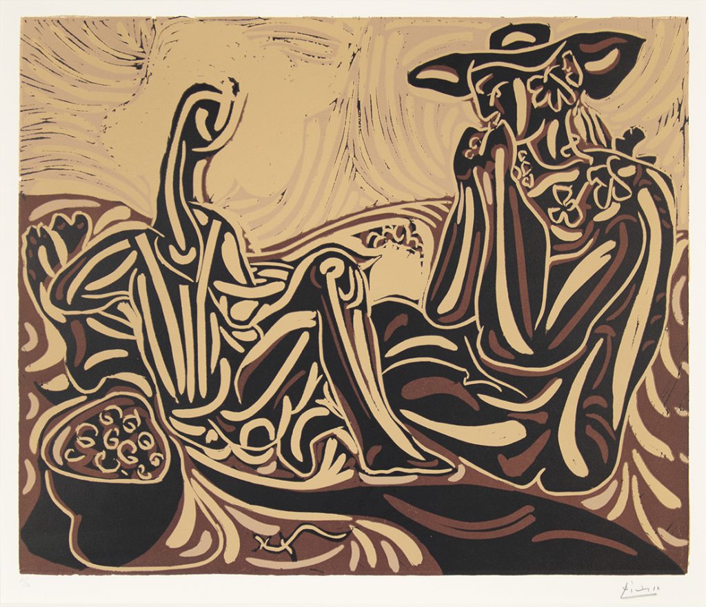 Pablo Picasso print, Les vendangeurs (The Grape Harvesters), 1959