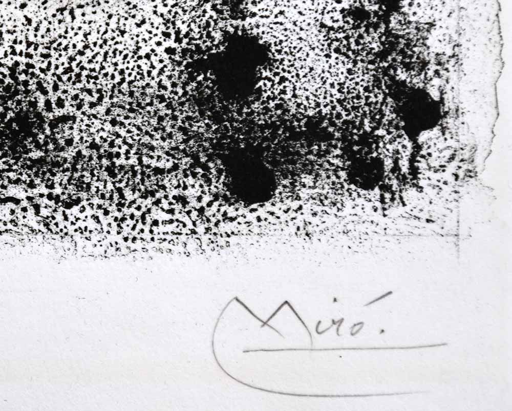 Joan Miró signature, L'Exposition d'oeuvres recentes (Exhibition Recent Works), 1953