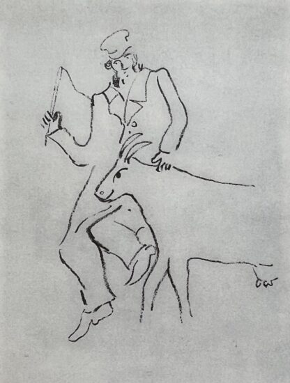 Marc Chagall Lithograph, L'Homme à la Chèvre (Man with goat), 1922-23