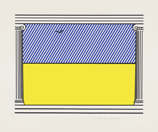 Roy Lichtenstein Screen Print, Liberté, 1991