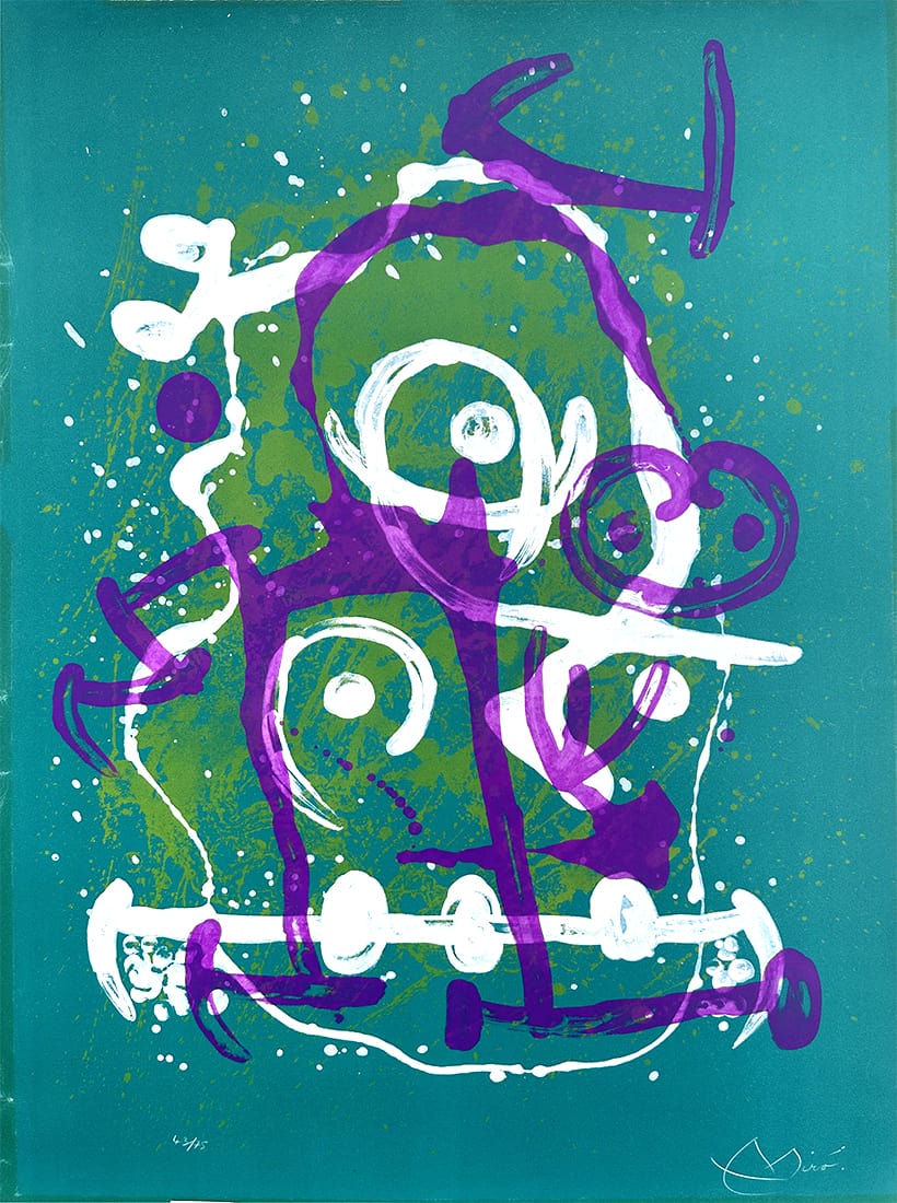 Joan Miró, L'Illetré— Verte et Violet, 1969