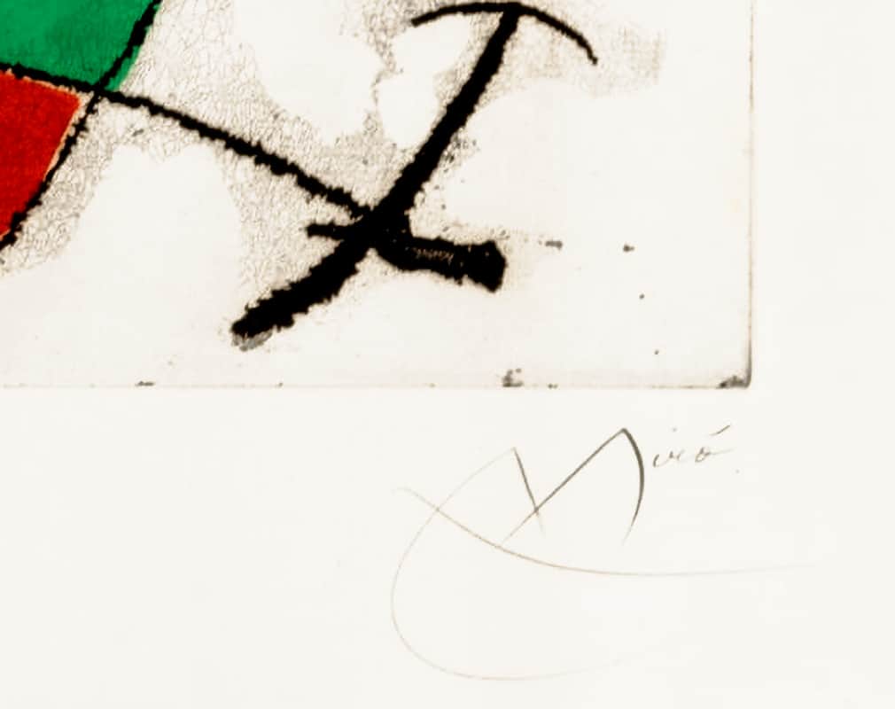 Joan Miró signature, L'Invitée du Dimanche I (Sunday Guest I), 1969