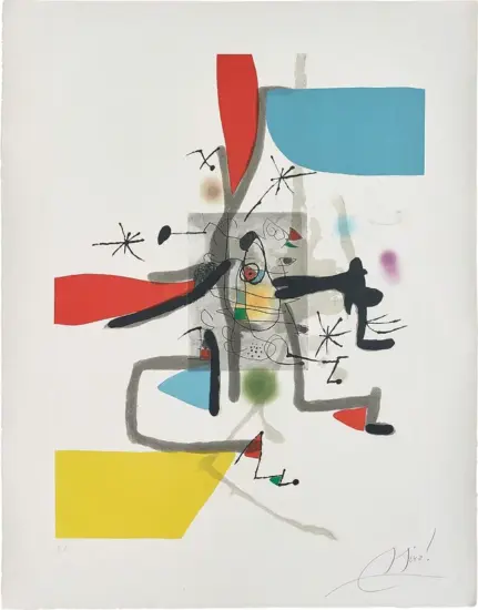 Joan Miró Etching and Aquatint, Llibre dels Sis Sentits I (Book of the Six Senses I), 1981