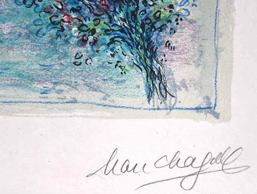 Marc Chagall signature, L'Odyssée I – Ulysse devant Nausicaa (Ulysses before Nausicaa), from L'Odyssée (The Odyssey), 1974