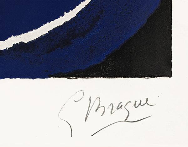 Georges Braque signature, L’Oiseau Blanc (White Bird), 1961