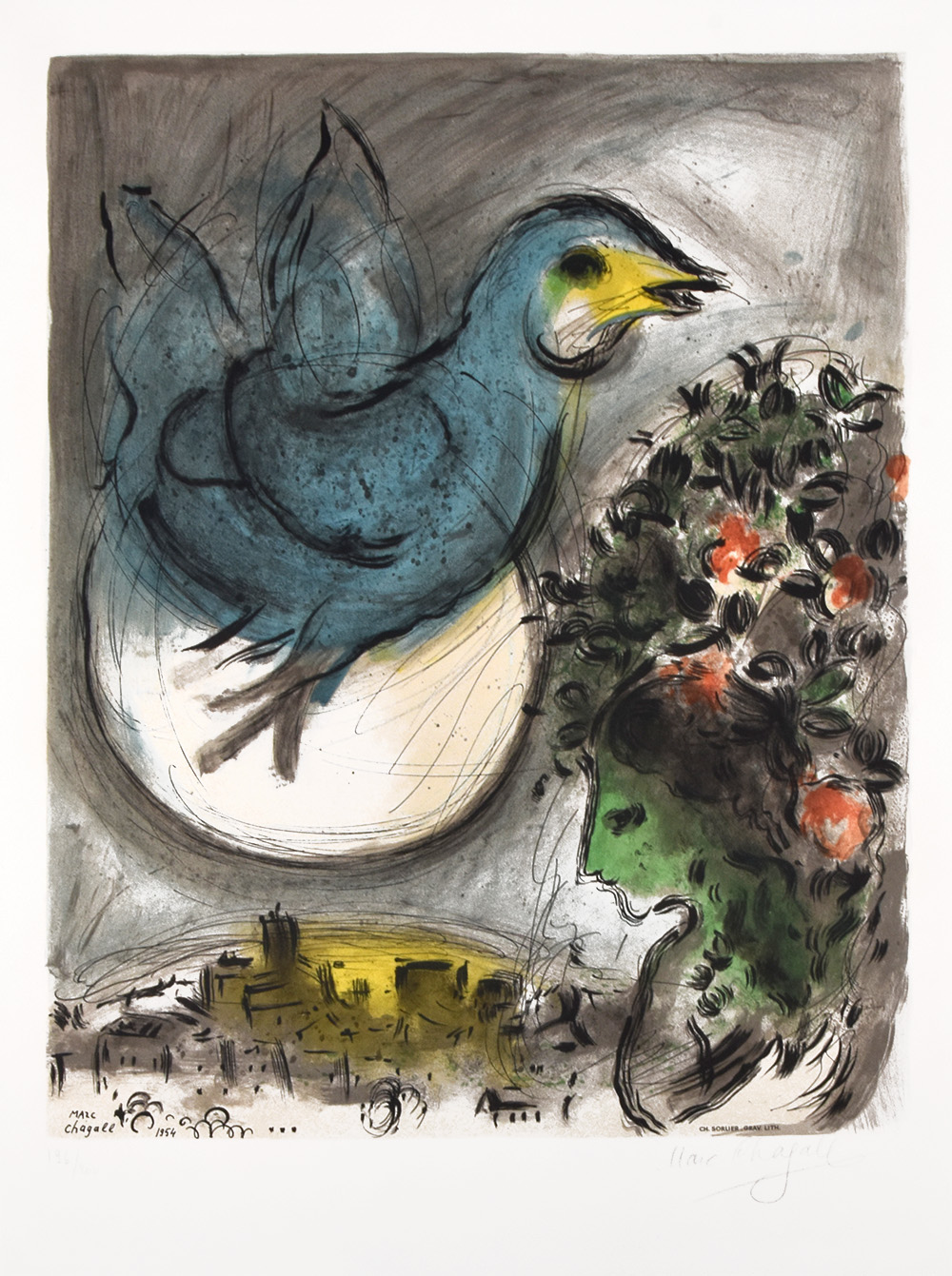 Marc Chagall L’oiseau bleu (The Blue Bird), 1968 (image 1)